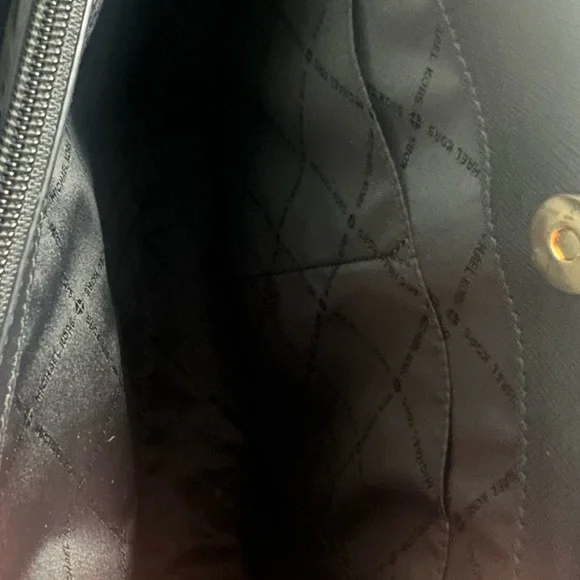 Michael Kors Black Saffiano Shoulder Tote with Gold Hardware - Picture 6 of 7